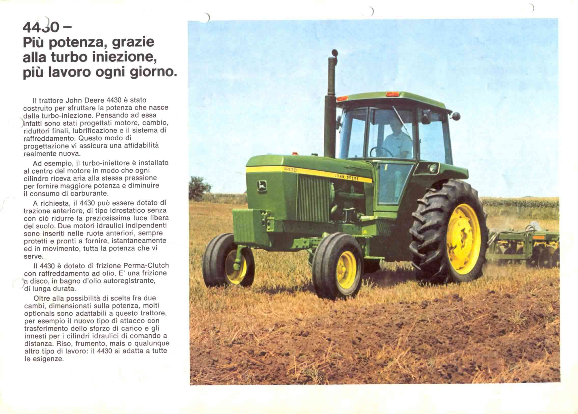 JOHN DEERE " TRATTORI POWER SHIFT SERIE 55 NUOVA POTENZA DA 128 A 228 CV " 